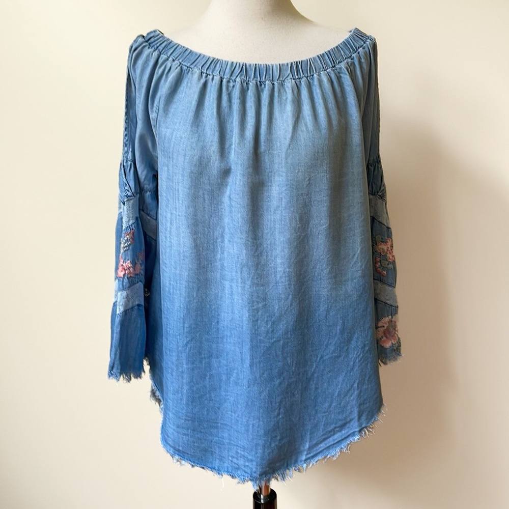 Standard Grace Chambray Off Shoulder Top